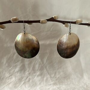 Boho Chic Gray Pearl Earrings